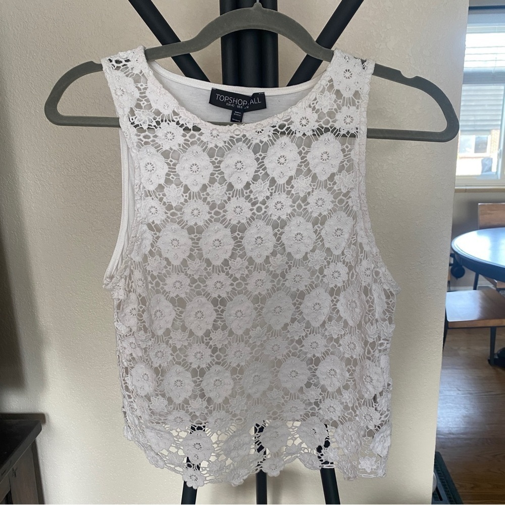 Topshop Crochet Tank